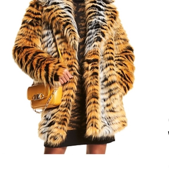 Michael kors glam tiger leopard faux fur coat - Picture 5 of 8